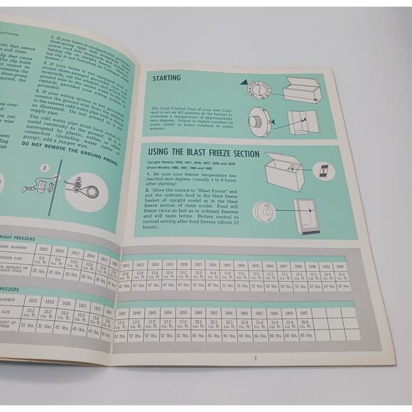 Sears Coldspot Cold Spot Freezer Owner's Guide Manual 1960s Vintage Booklet - Picture 4 of 12